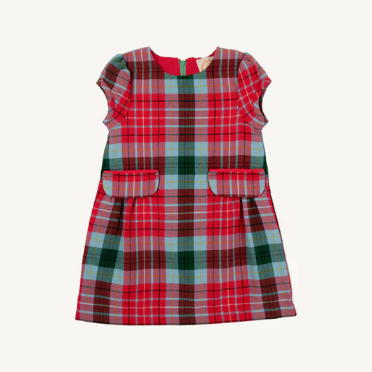 Beaufort Bonnet Betts Bow Dress Wilson Pier Plaid with Richmond Red Bows