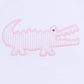 Magnolia Baby Gator Applique Ruffle Bubble - Pink