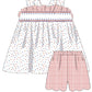 Krewe Kids Jesse Patriotic Dots Smocked Bow Bloomer Set