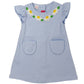 Claire and Charlie Daisies Blue Knit Stripe A-Line Dress