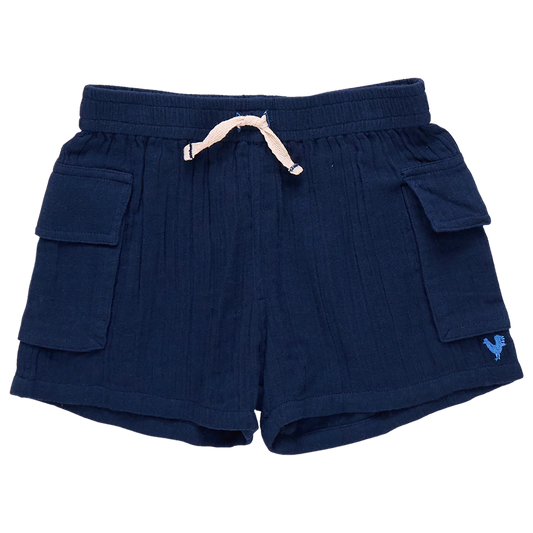 Pink Chicken Boys Pull-On Shorts--Navy