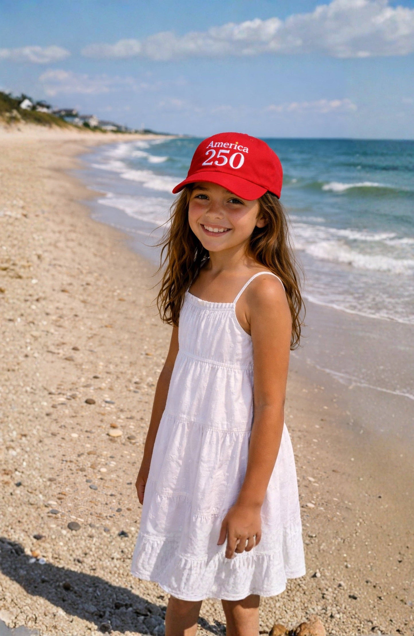 Bits and Bows America 250th Bow Baseball Hat--Girls