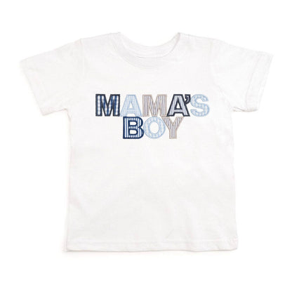 Sweet Wink Mama's Boy Patchwork Short Sleeve T-Shirt - Mother's Day