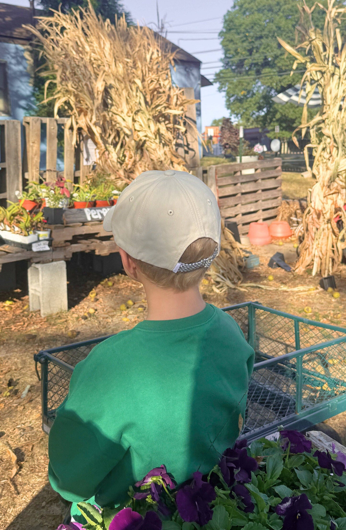 Bits and Bows Khaki Mallard Baseball Hat (Baby/Toddler, Youth)