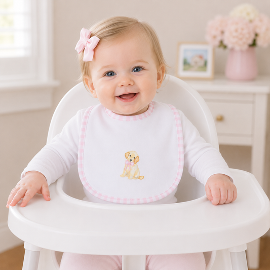 Magnolia Baby Sweet Golden Bib - Pink