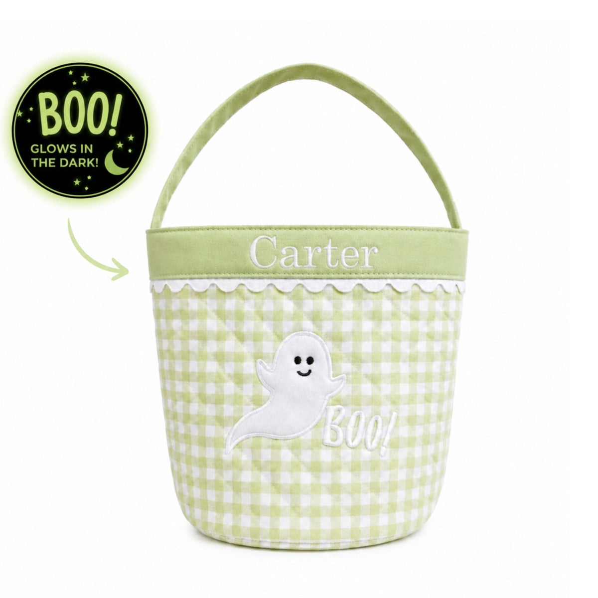 Bits and Bows Glow-in-the-Dark Ghost Trick-or-Treat Tote
