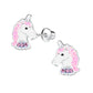Sterling Silver Girls Stardust Unicorn Earrings for Kids