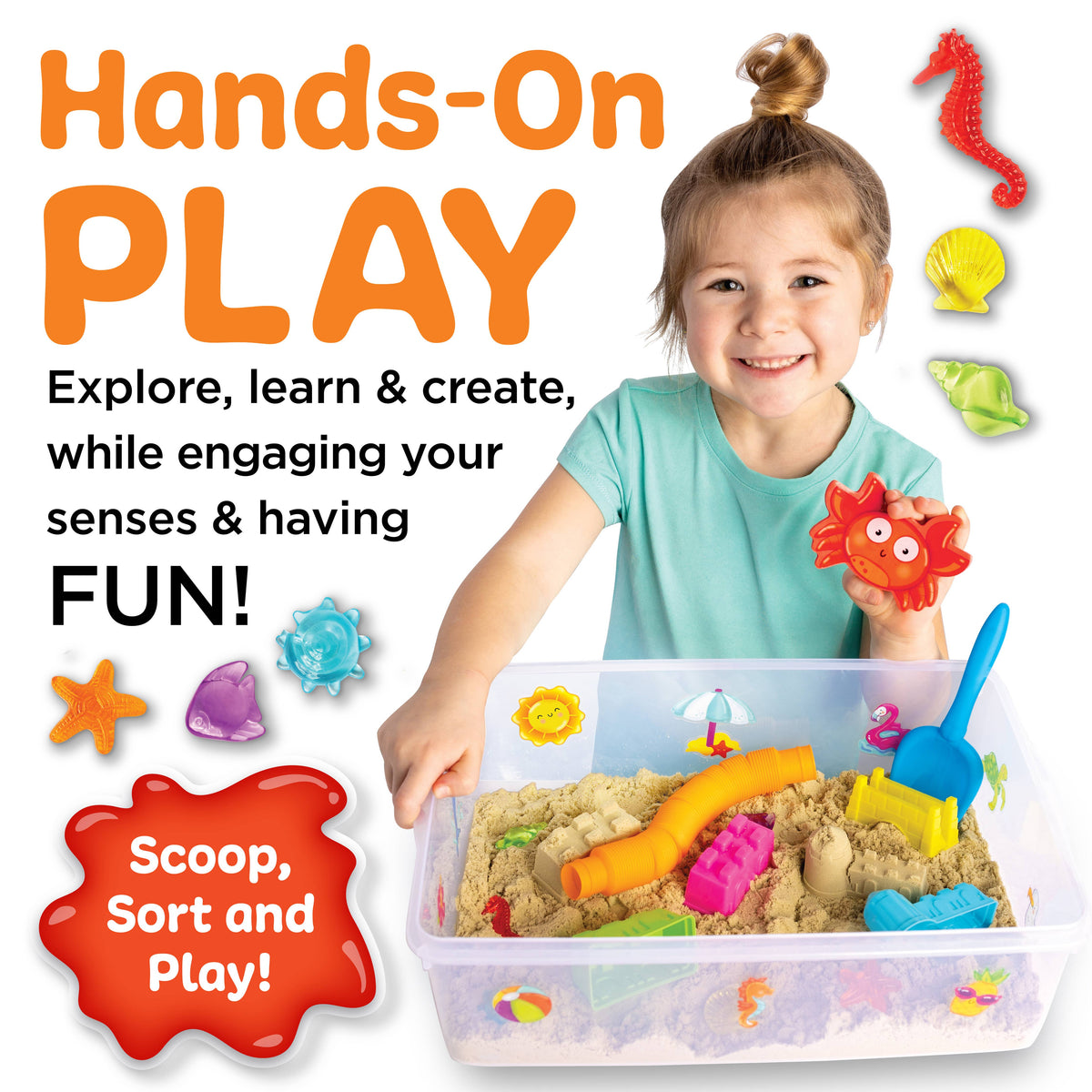 Faber-Castell Sensory Bin Beach Activity Bin for Kids