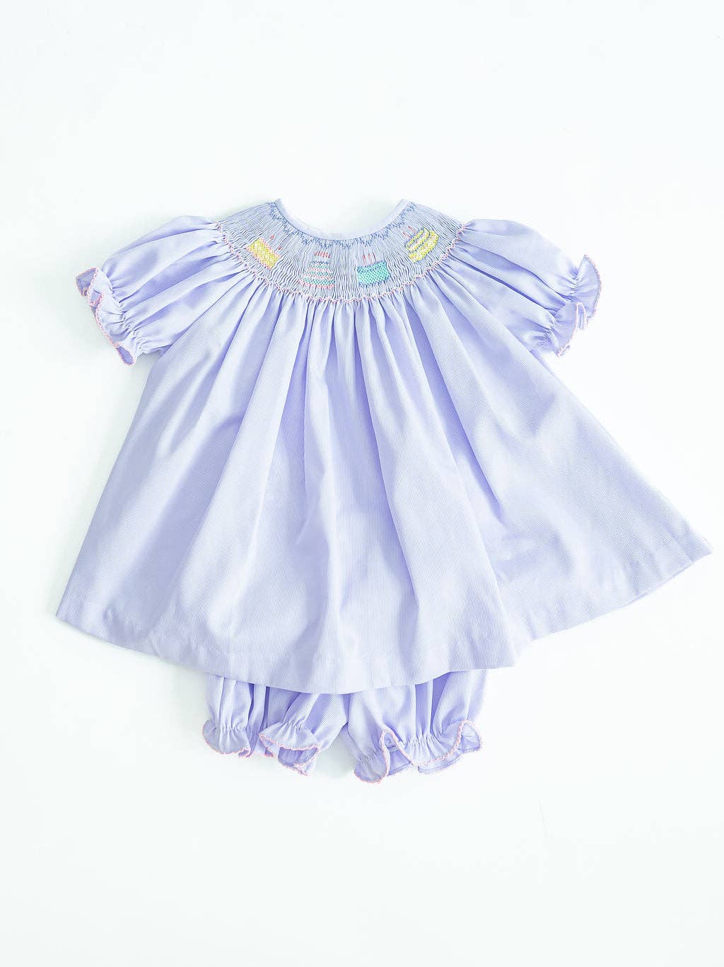 Ruth and Ralph Birthday Girl Smocked Annabelle Bloomer Set