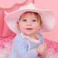 Rufflebutts Girls Pink Polka Dot Swim Hat