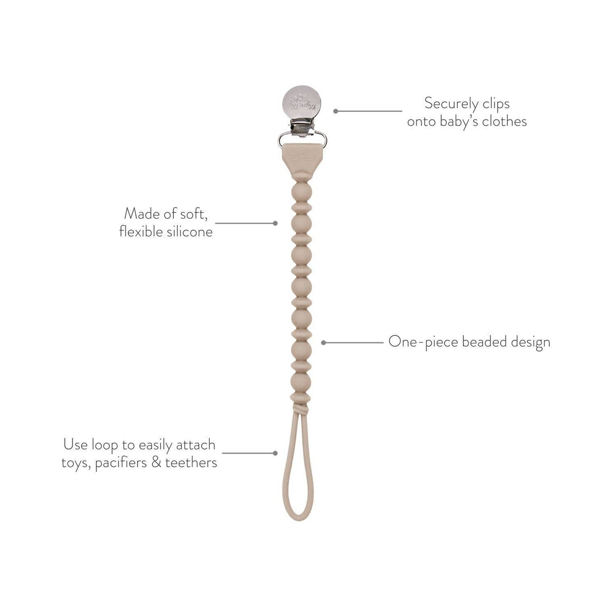 Itzy Ritzy Itzy Paci Strap™ Silicone One-Piece Pacifier Clips