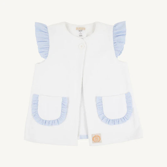 Beaufort Bonnet Callie Cover-Up--Worth Ave White/Breakers Blue Seersucker