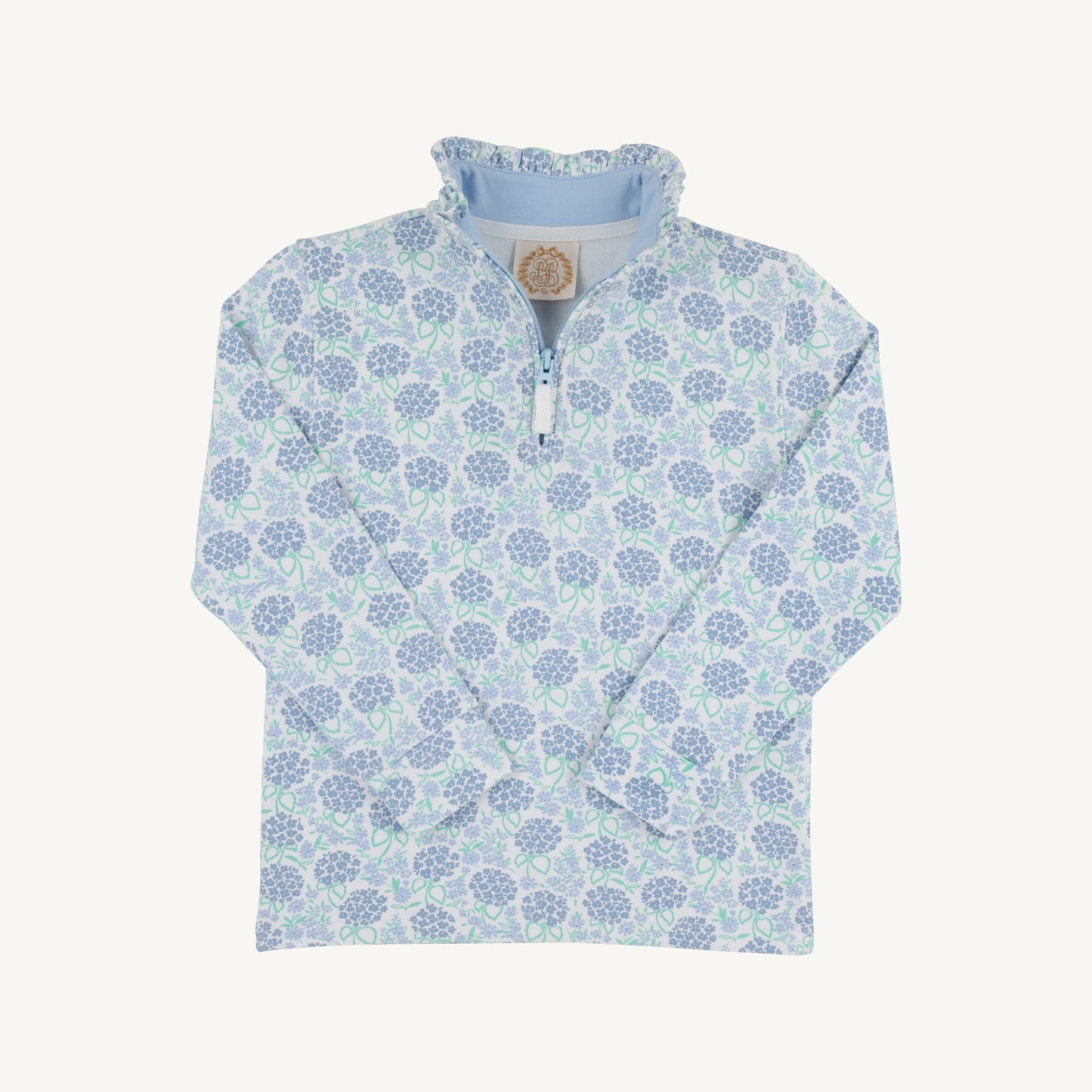 Beaufort Bonnet Canter Collar Half Zip--Handful of Hydrangeas/Beale Street Blue