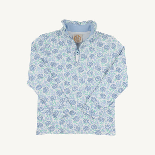 Beaufort Bonnet Canter Collar Half Zip--Handful of Hydrangeas/Beale Street Blue