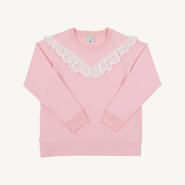 Beaufort Bonnet Cassidy Comfy Crewneck--Sandpearl Pink/Worth Ave White