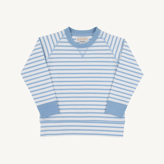 Beaufort Bonnet Cassidy Comfy Crewneck Boys Sarasota Sky Stripe/Sarasota Sky