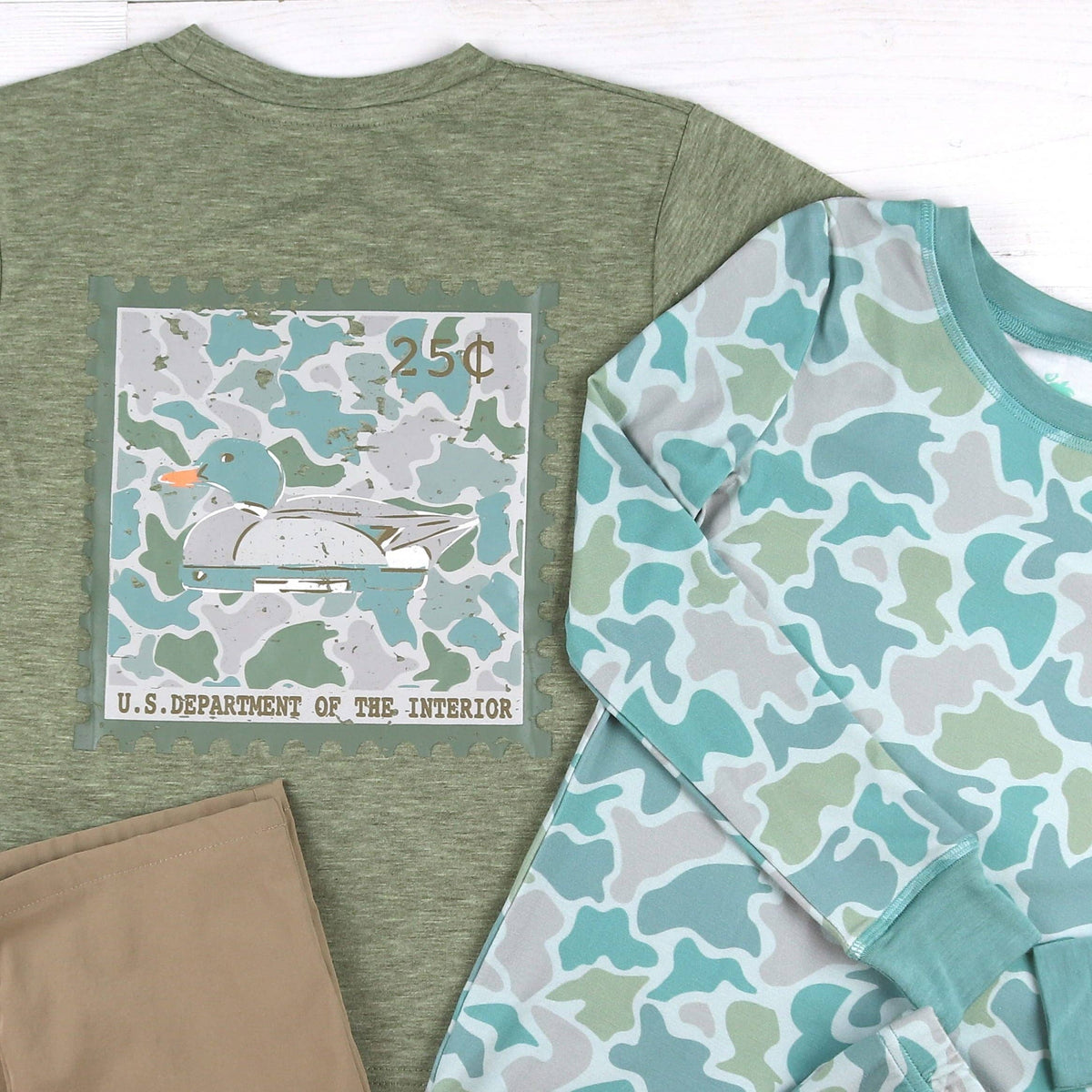 Shrimp and Grits Kids Duck Stamp Graphic Tee