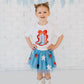 Red Glitter Bow Clip Set - Fourth of July - Kids Hair