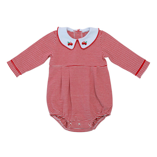 Itsy Bitsy Christmas Truck Bubble--Red Striped