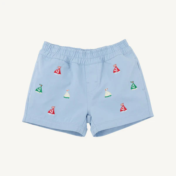 Beaufort Bonnet Critter Sheffield Shorts--Beale Street Blue/Sailboats
