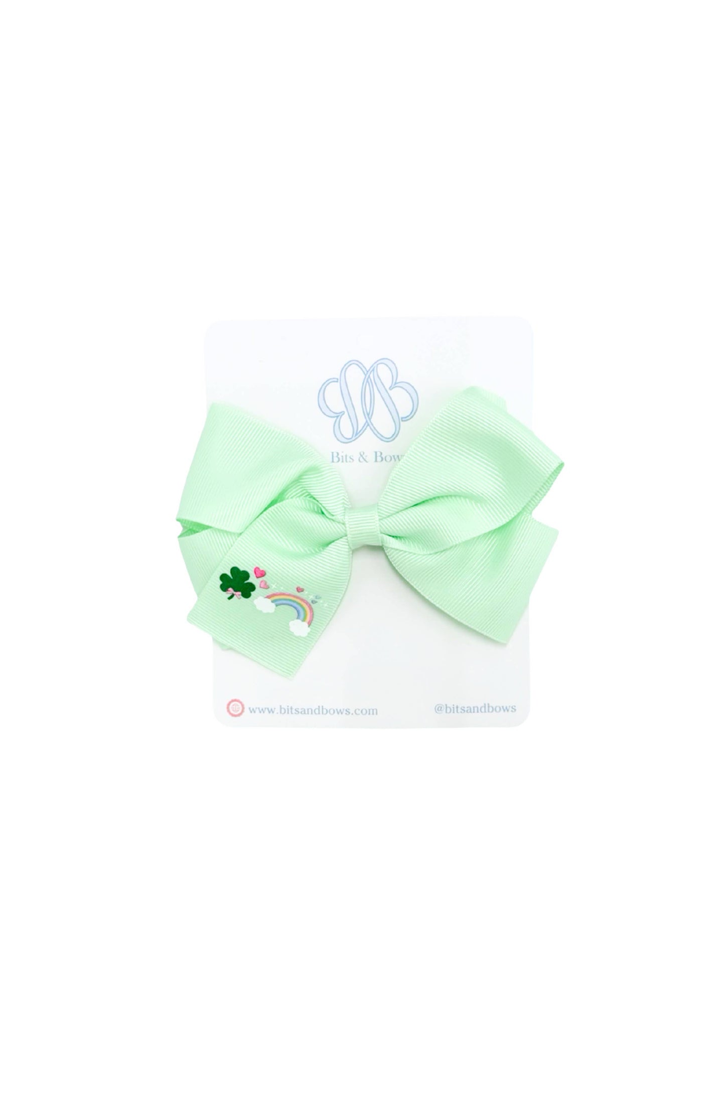 St. Patty's Hair Bow (Green, Pink)