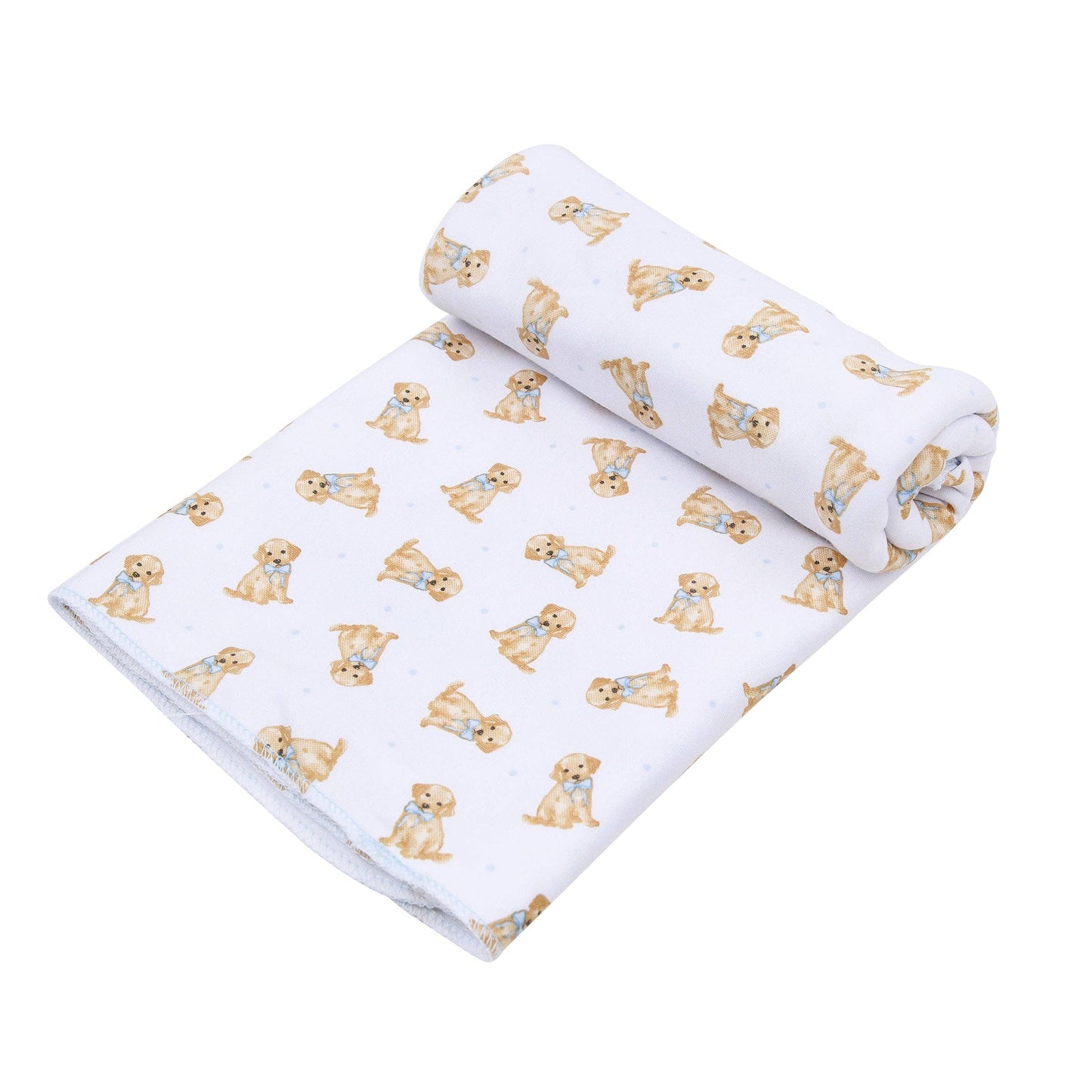 Magnolia Baby Sweet Golden Print Swaddle Blanket - Light Blue