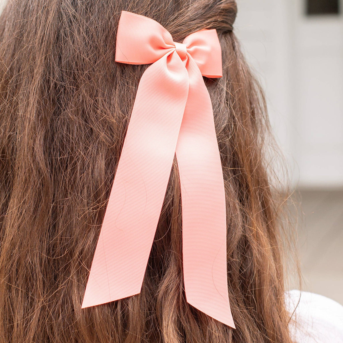 Shrimp and Grits Kids Light Coral Birdie Hair Bow