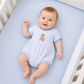 Magnolia Baby Puppy Playtime Applique Bubble - Light Blue