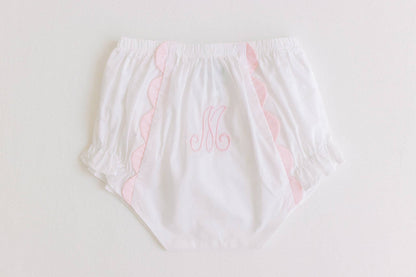 Terry Tots Diaper Cover - Pink Scallops