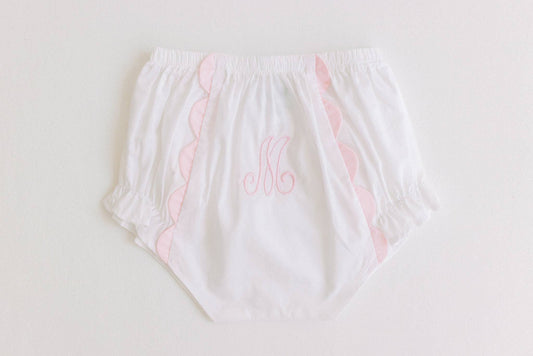 Terry Tots Diaper Cover - Pink Scallops