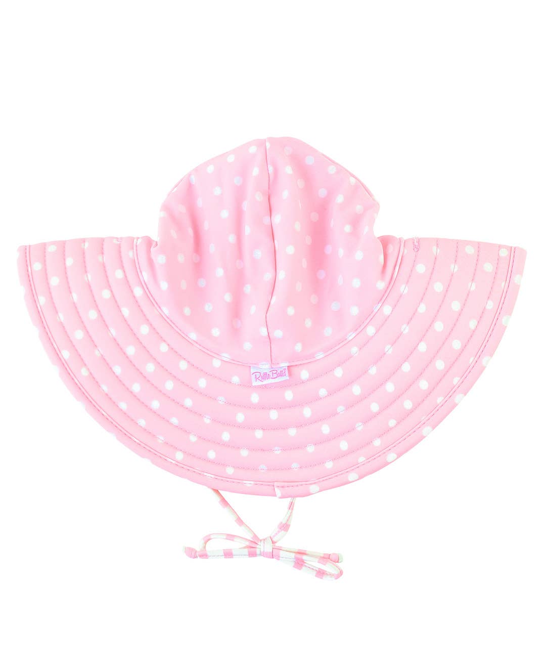 Rufflebutts Girls Pink Polka Dot Swim Hat