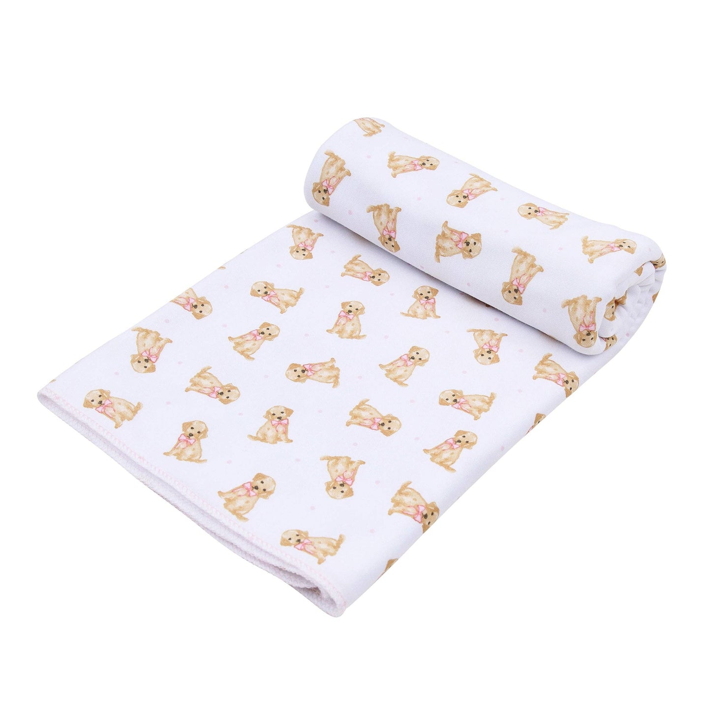 Magnolia Baby Sweet Golden Print Swaddle Blanket - Pink