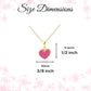 Children's 14K Gold-Plated Fuchia Pink Heart Necklace, Kids