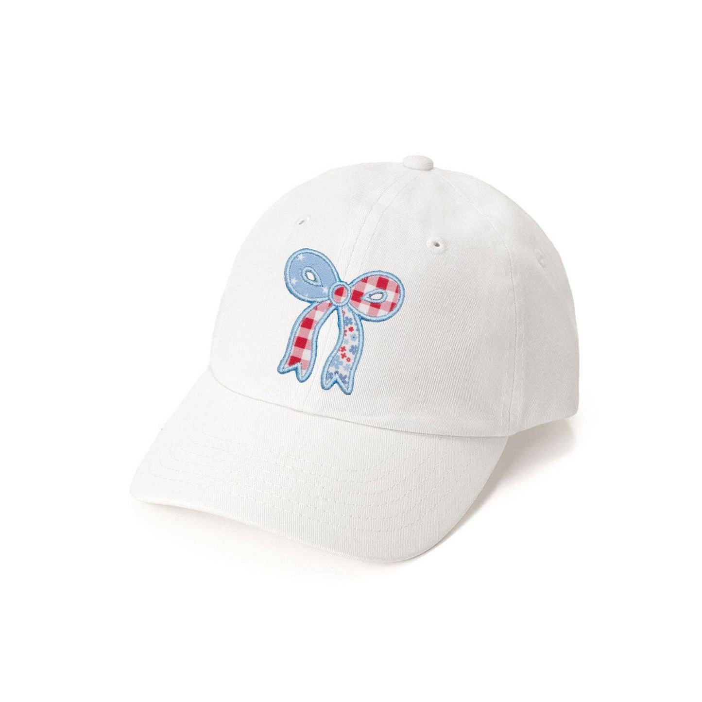 Sweet Wink Patchwork Bow Patch Patch Baseball Hat - Fourth of July