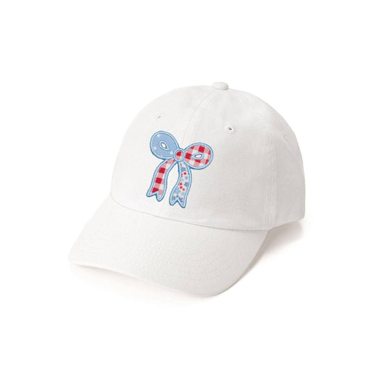 Sweet Wink Patchwork Bow Patch Patch Baseball Hat - Fourth of July