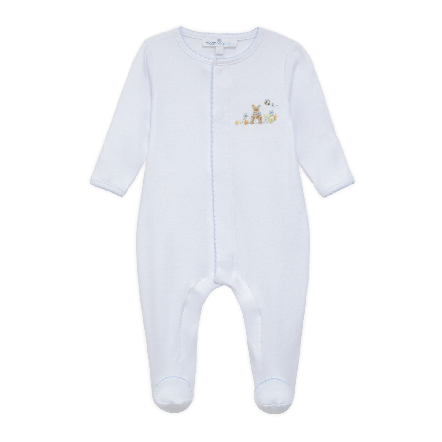 Magnolia Baby Bunny's Basket Footie - Light Blue