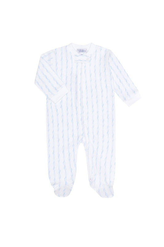 Nellapima Blue Twirls Zipper Footie