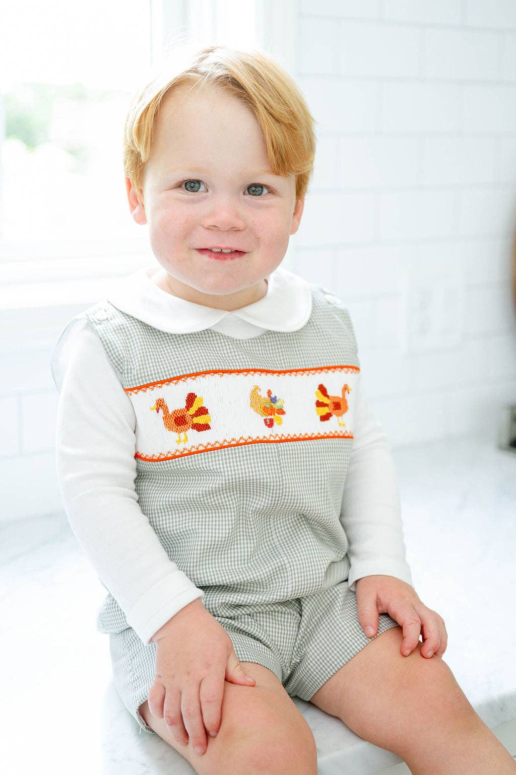 Ruth and Ralph Thanksgiving Smocked Benjamin Jonjon