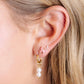 Pip Pop Post Striped Bow Stud Earrings - Hypoallergenic, Flat Back, Girl