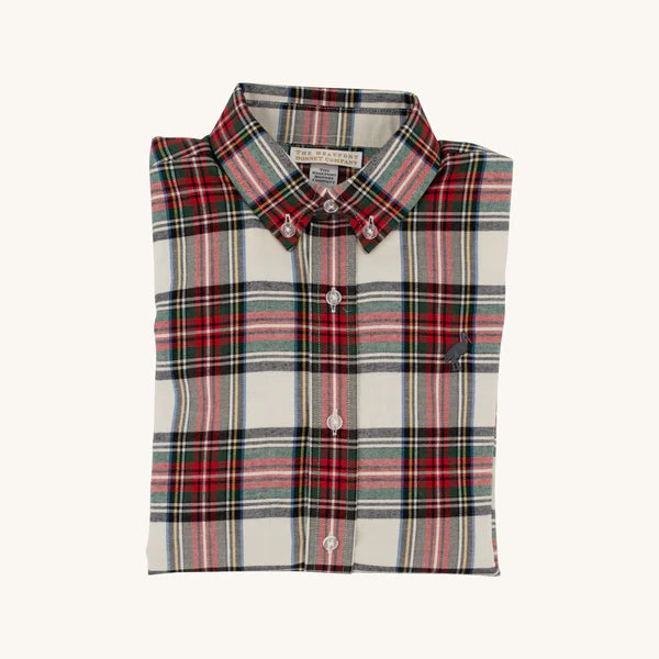 Beaufort Bonnet Dean's List Dress Shirt (Flannel) Charlie Place Plaid with Grandison Rd. Gray Stork