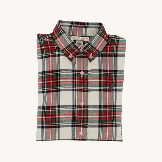 Beaufort Bonnet Dean's List Dress Shirt (Flannel) Charlie Place Plaid with Grandison Rd. Gray Stork