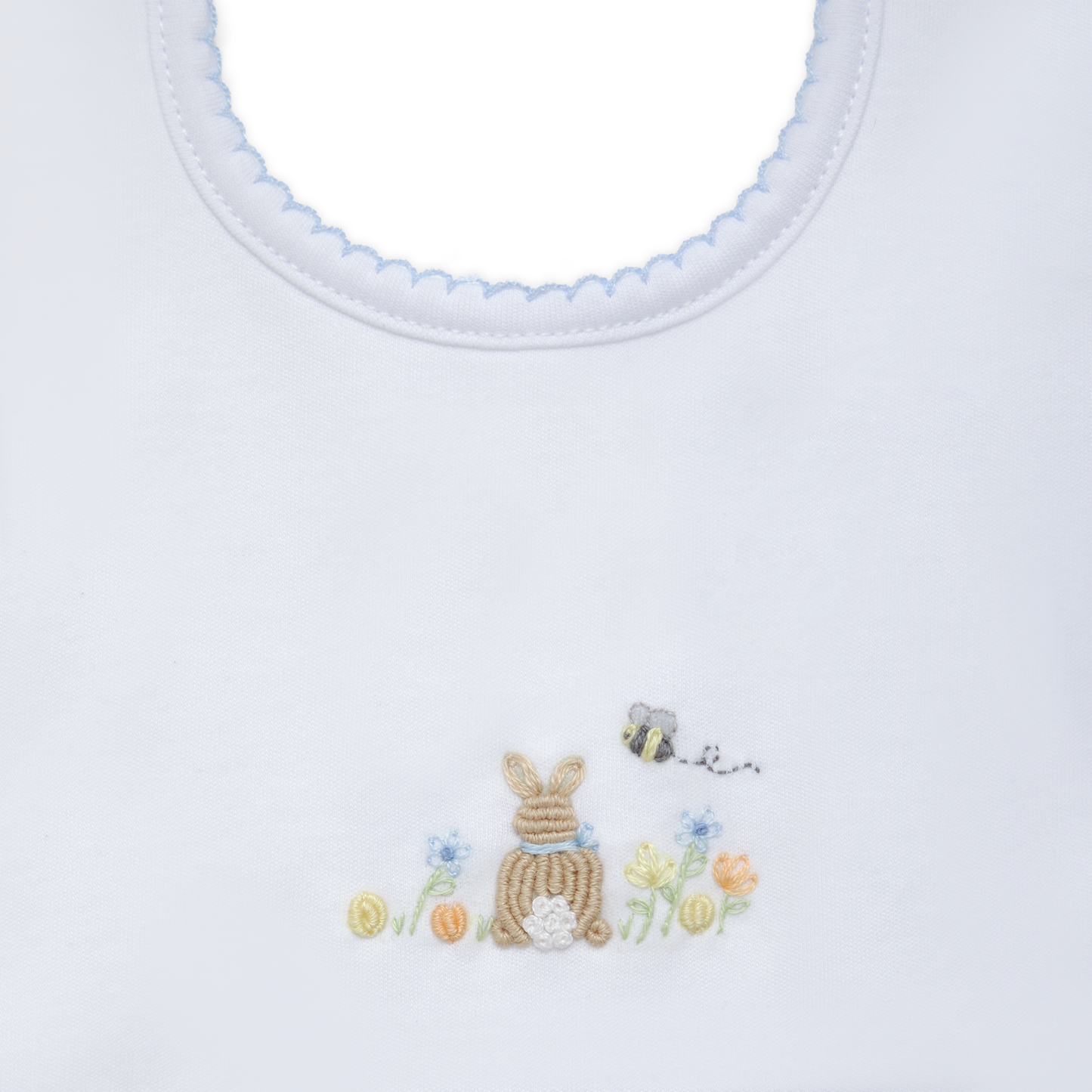 Magnolia Baby Bunny's Basket Bib - Light Blue