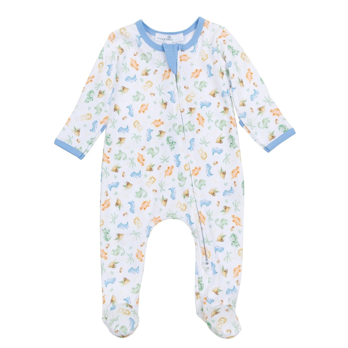 Magnolia Baby Dino Land Printed Zipper Footie