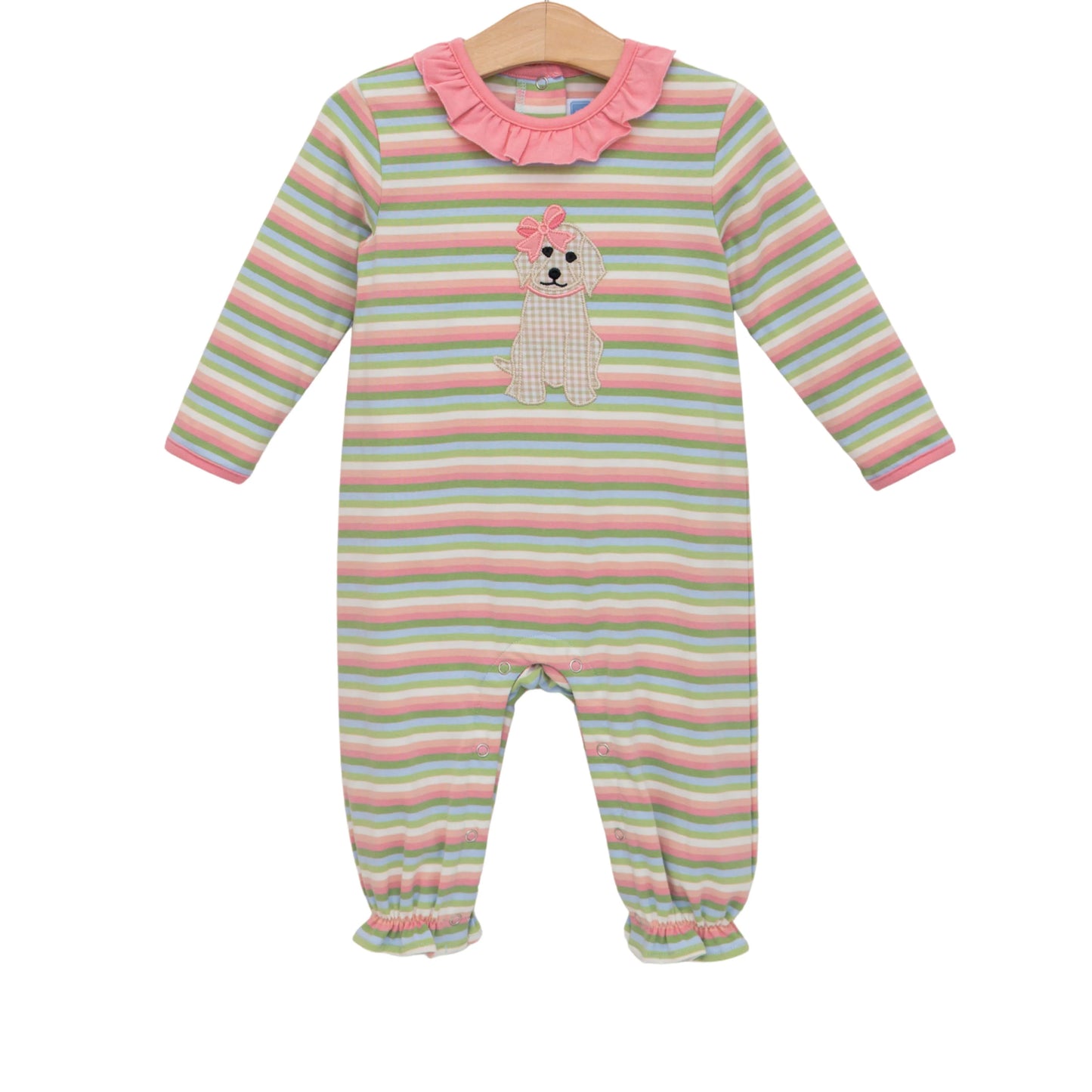 Trotter Street Puppy Ruffle Romper