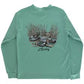 Bailey Boys L/S Performance Logo Tee, Decoy on Green