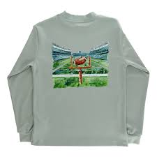 Bailey Boys L/S Performance Logo Tee, Football On Sage