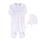 Feltman Brothers Baby Boy Smocked Bullion Romper with Hat