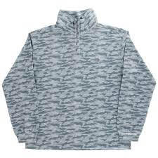 Bailey Boys Performance Half Zip, Gray Camo