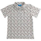 Bailey Boys S/S Performance Polo, Ducks on Tan