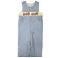 Delaney Boys Blue Gingham Smocked Pumpkin Truck Long Jon Jon